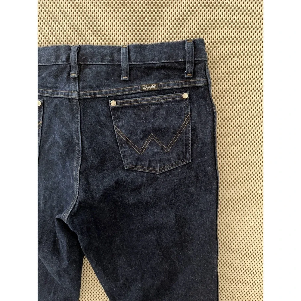Mens Wrangler A101 Relaxed Straight‎ Leg Jeans Size 35 Heavyweight Dark Cotton